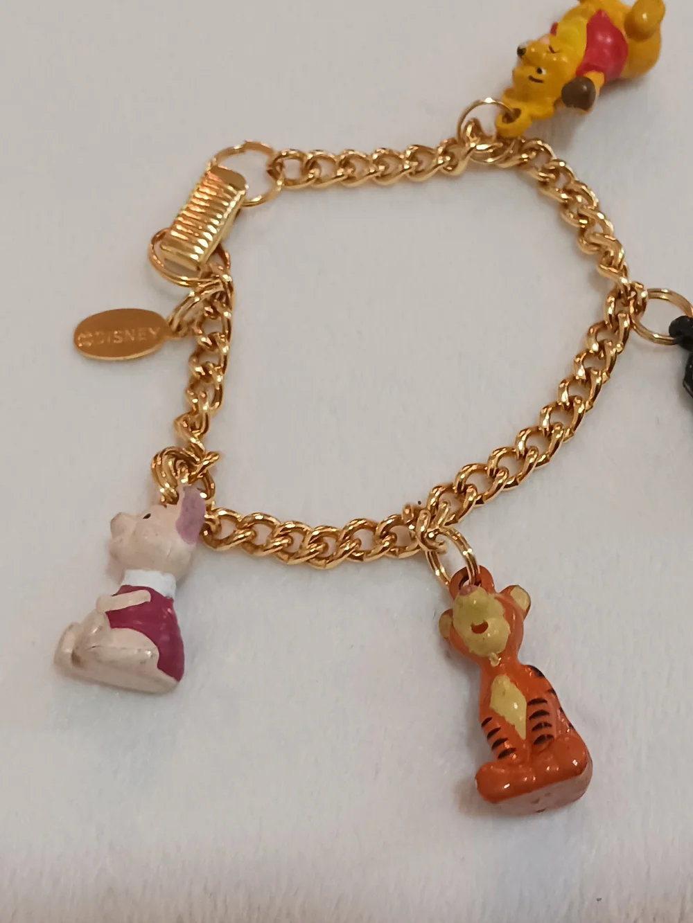 Disney Gold-tone Charm Bracelet with Small Logo Tag